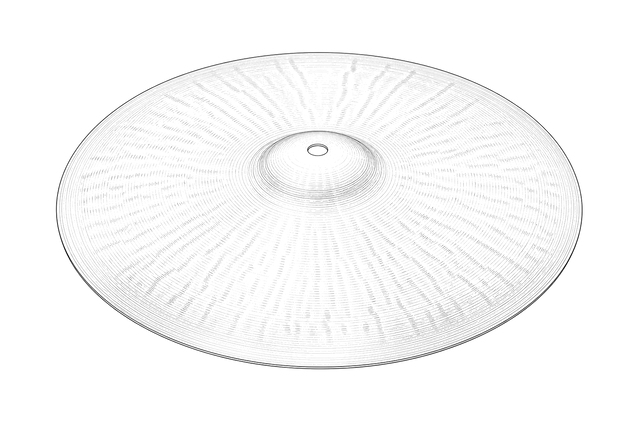 Technical line drawing of Sabian HHX Complex Medium Ride