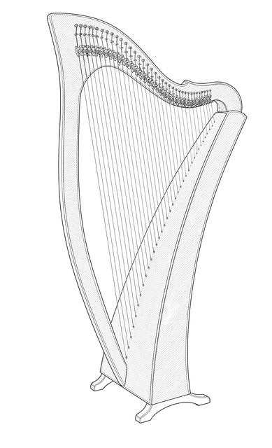 Technical line drawing of Heartland Delight