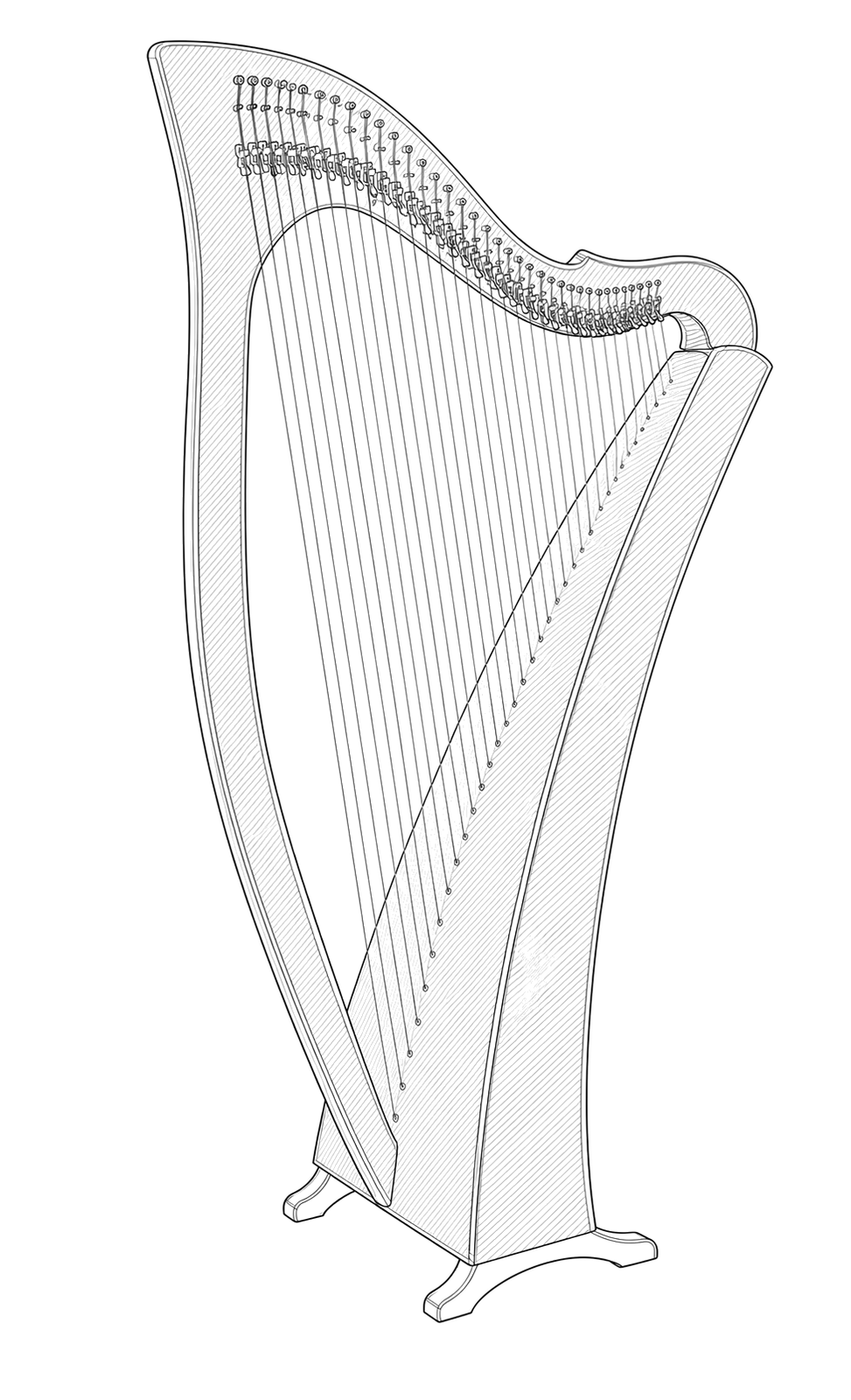 Technical line drawing of Heartland Delight