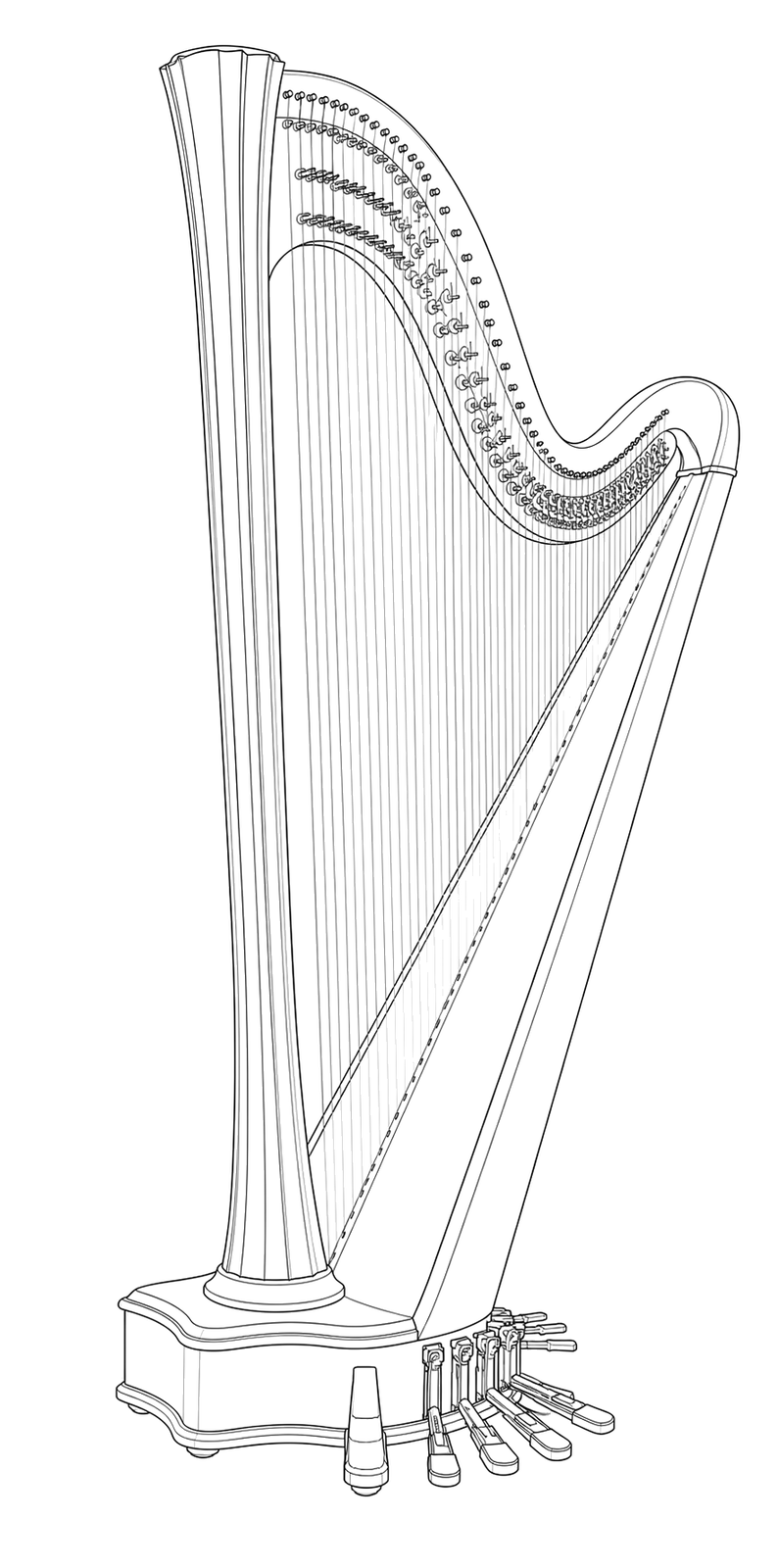 Technical line drawing of Salvi Daphne 47 S