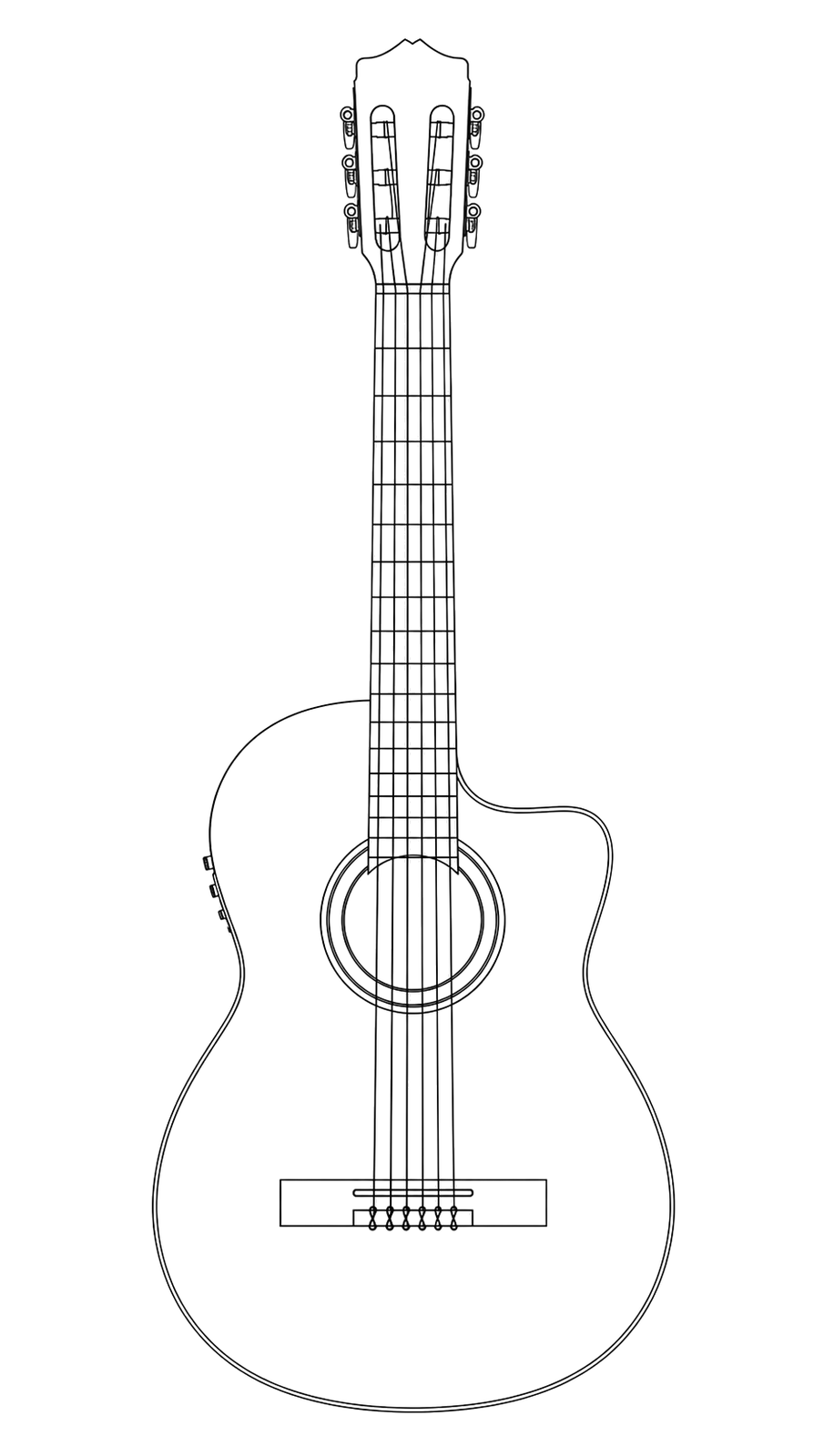 Technical line drawing of Córdoba C7-CE CD