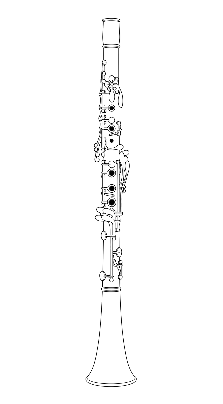 Technical line drawing of Backun Protégé