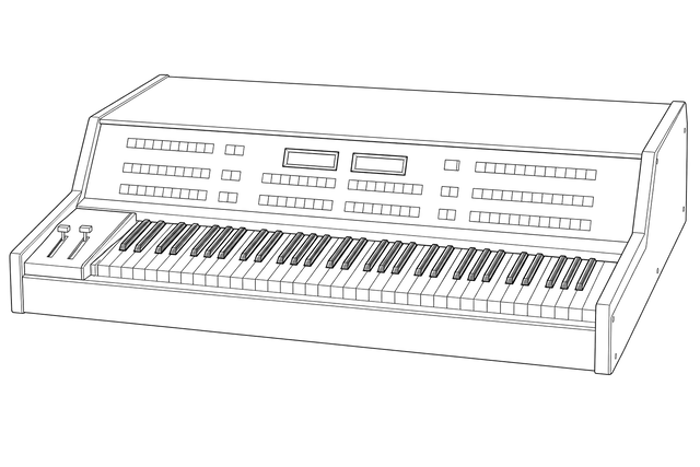 Technical line drawing of ARP Chroma
