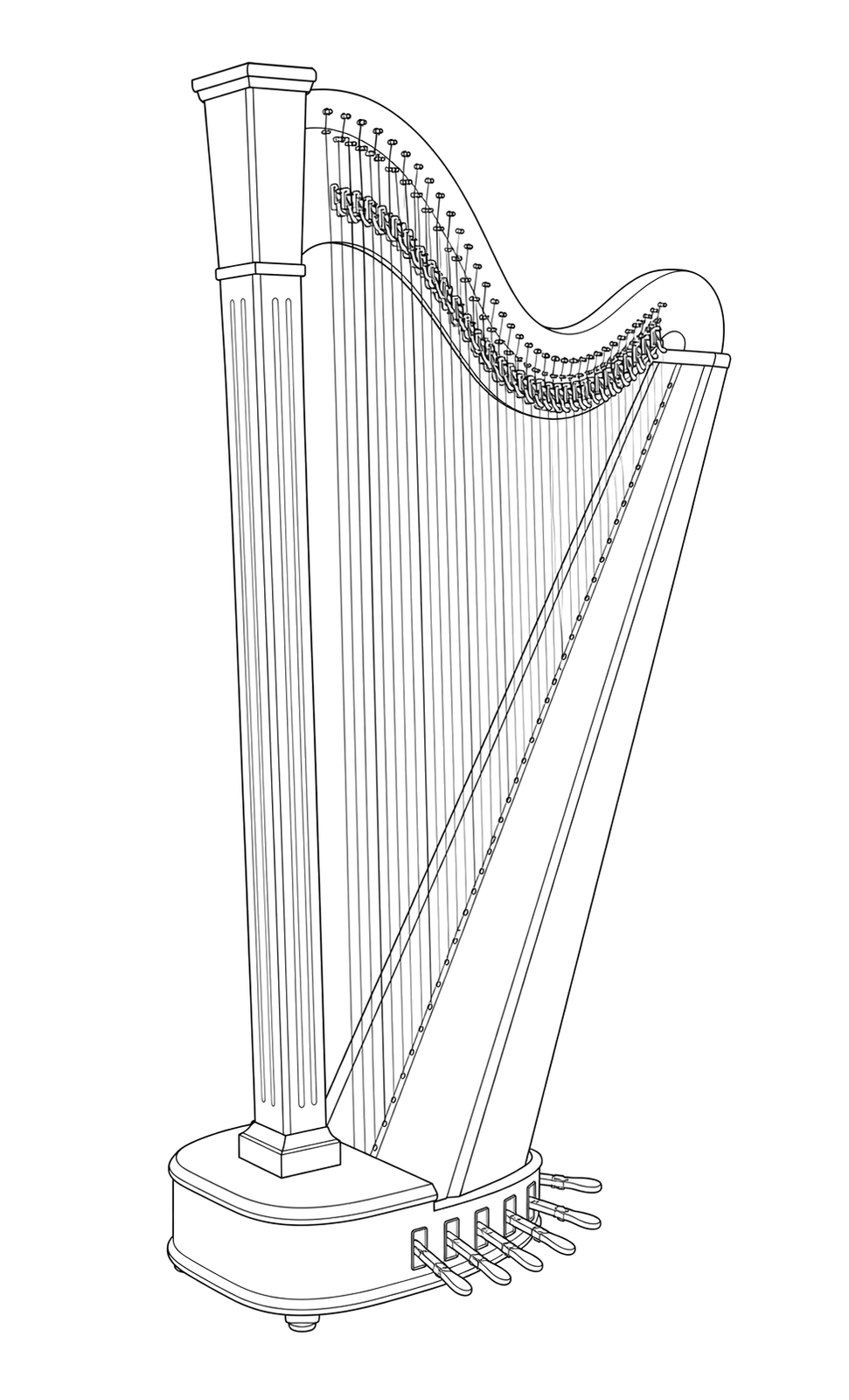 Technical line drawing of Salvi Daphne Series