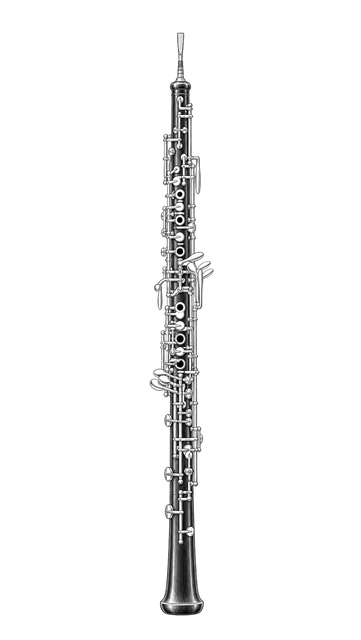 Technical line drawing of Buffet Crampon Prestige Oboe