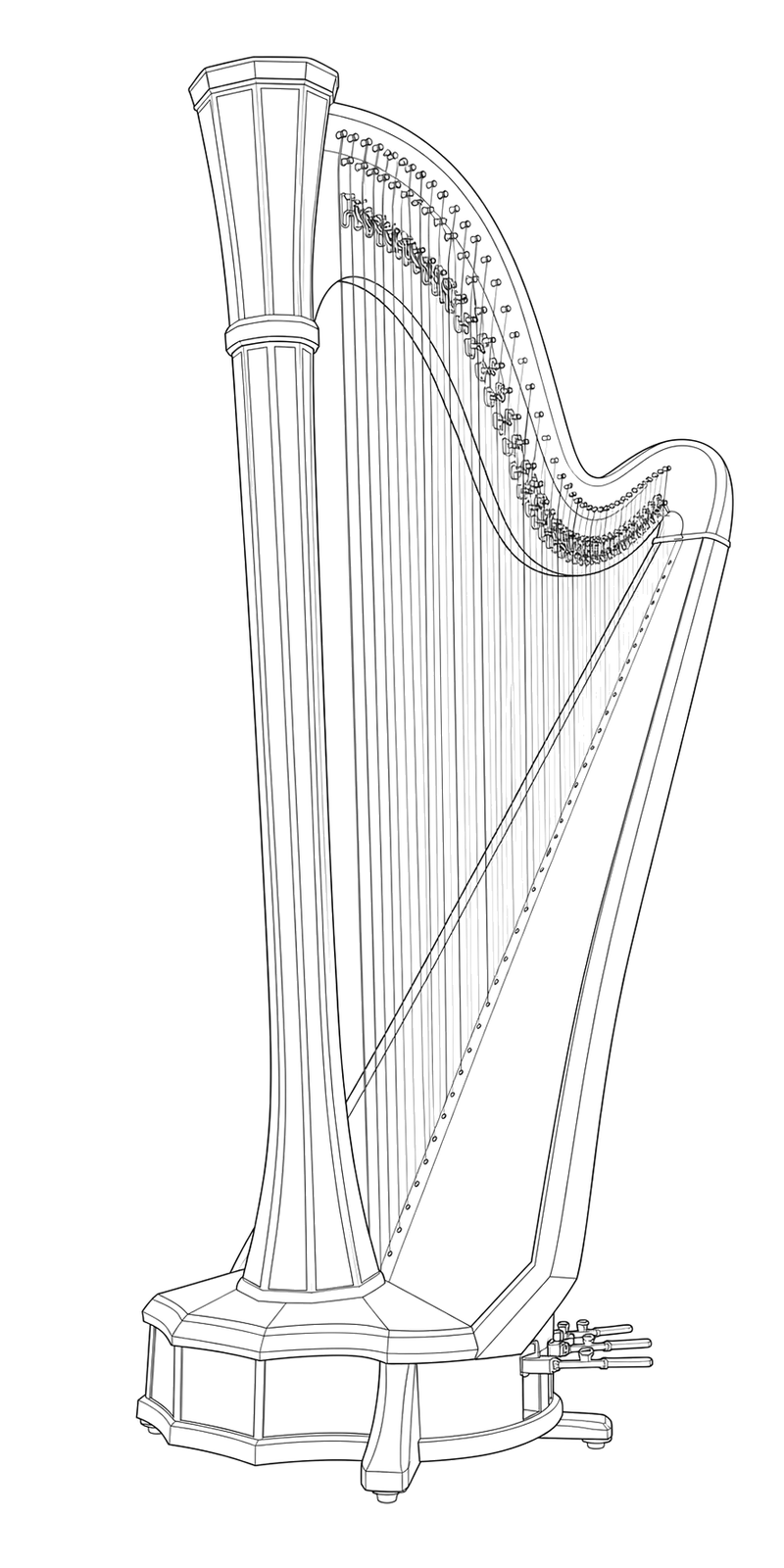 Technical line drawing of Camac Ebony Canopée