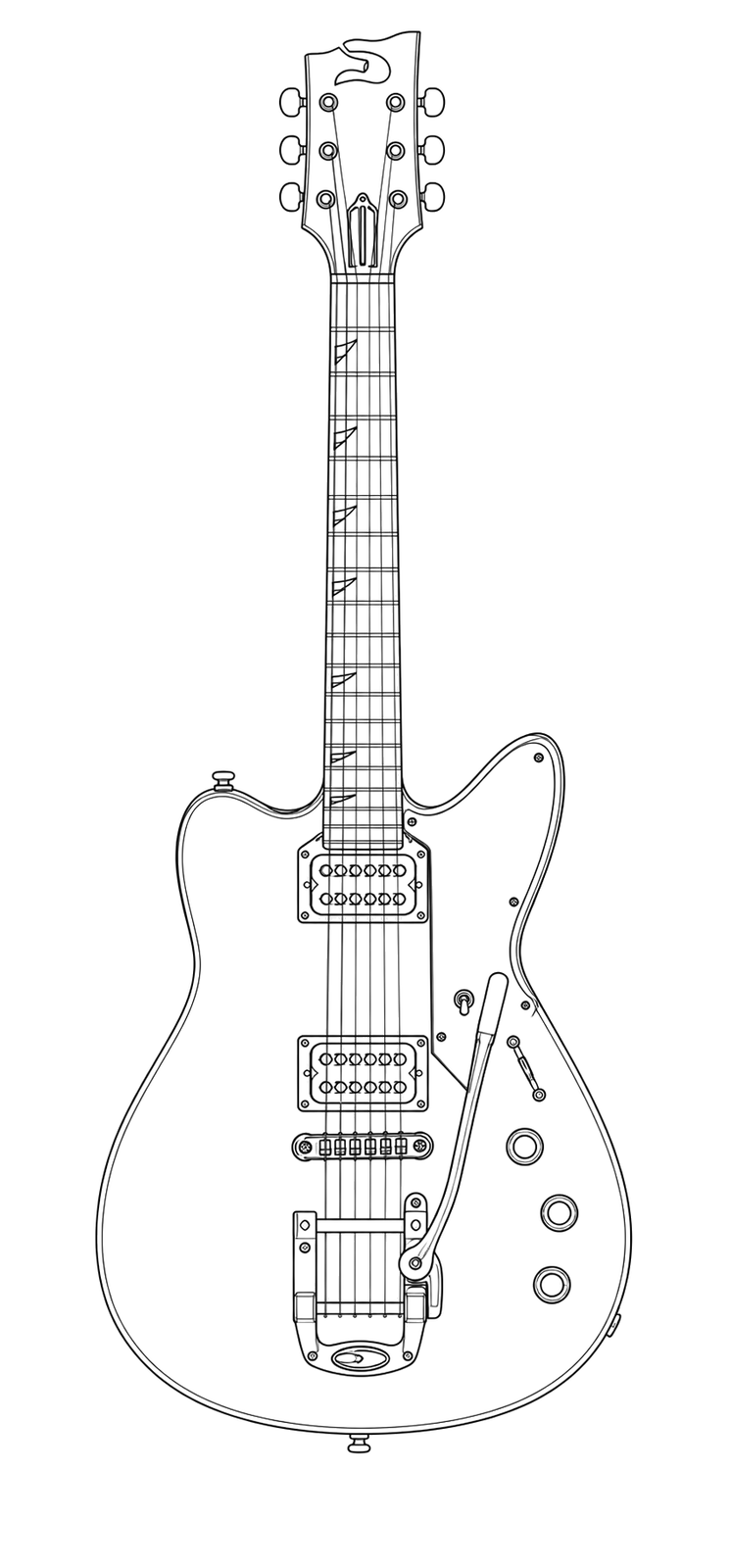 Technical line drawing of Duesenberg Falken