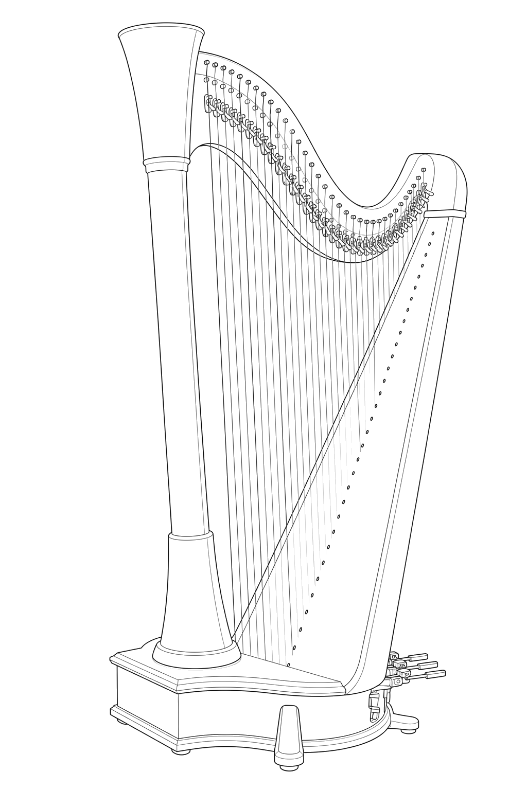 Technical line drawing of Camac Clio Straight