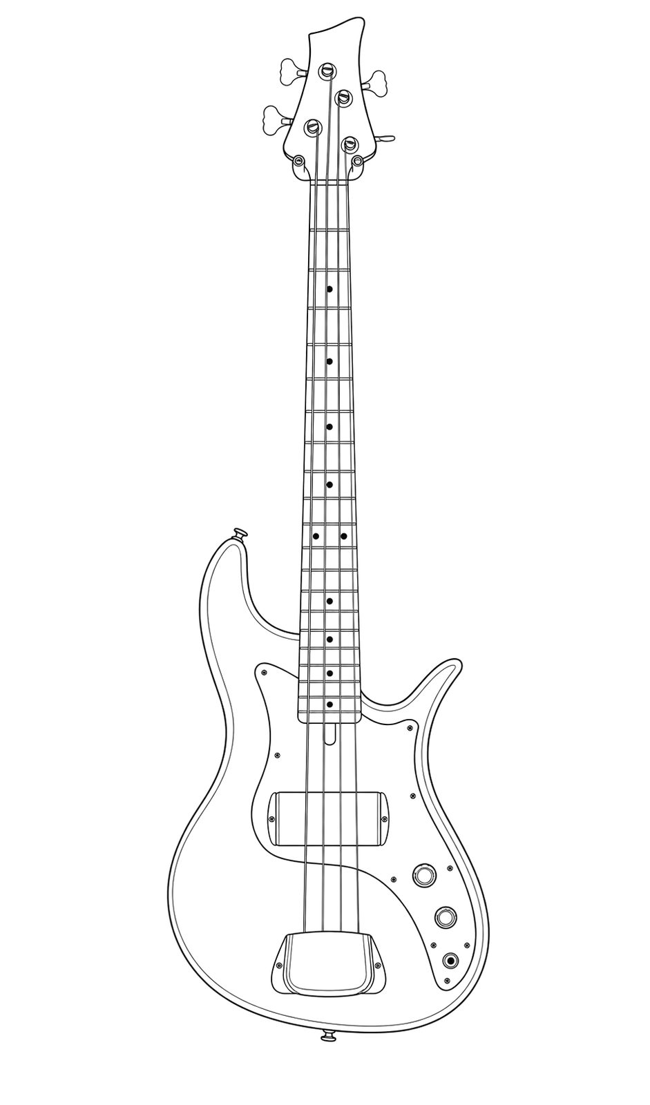 Technical line drawing of F Bass VF Series