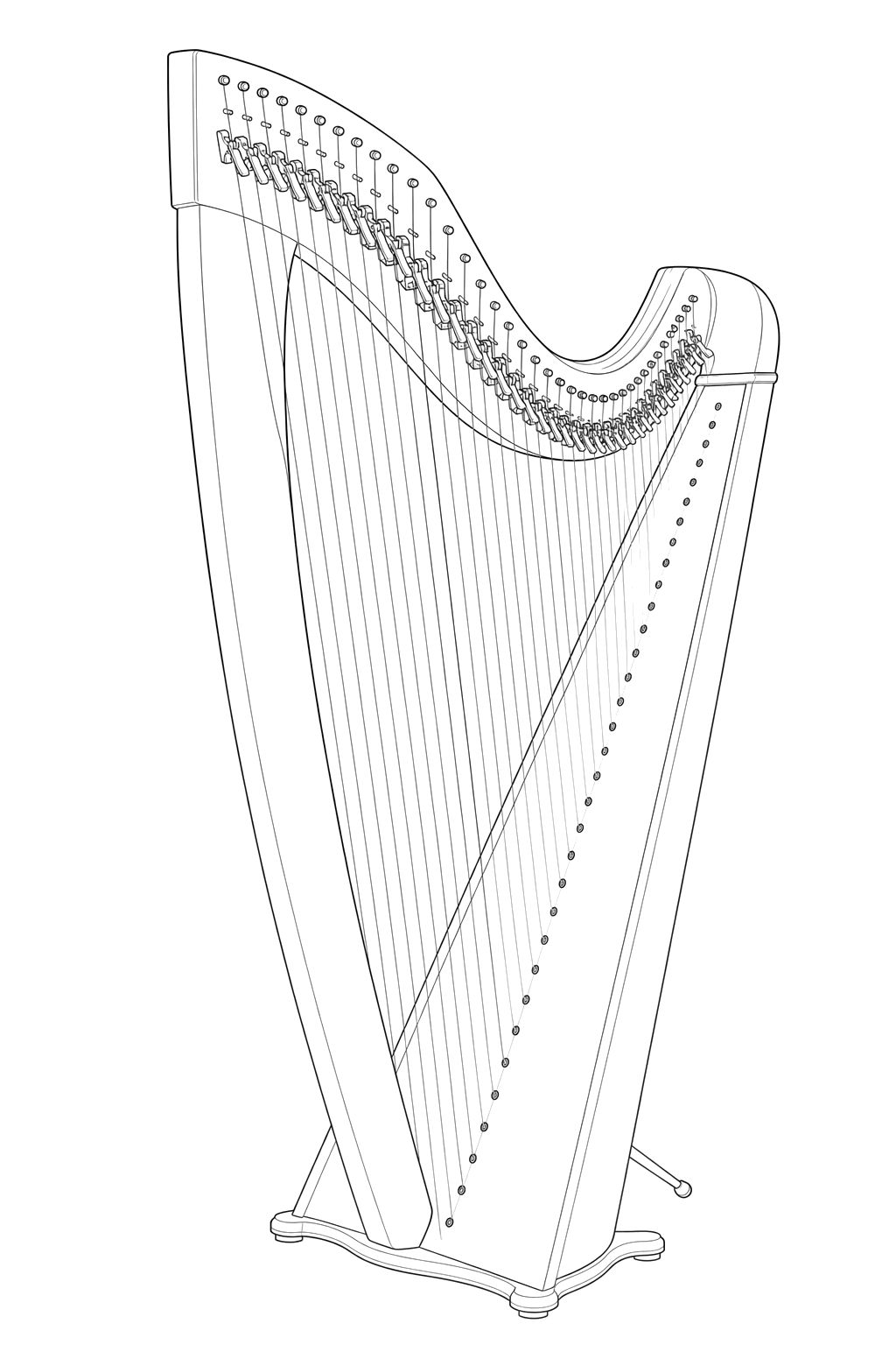 Technical line drawing of Camac Classical Isolde