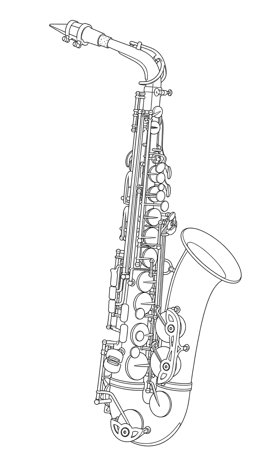 Technical line drawing of Julius Keilwerth SX90R (Alto)